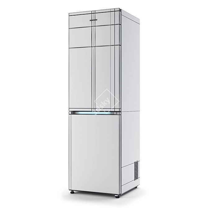 Samsung Classic Fridge Freeze - Sleek and Spacious 3D model image 5