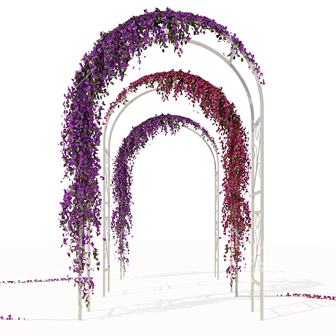 Ivy-Clad Pergola: Lifelike 3D Model 3D model image 2