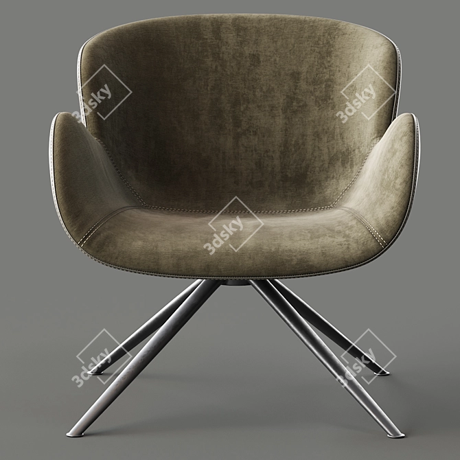 Modern Astrid Arm Chair 3D model image 3