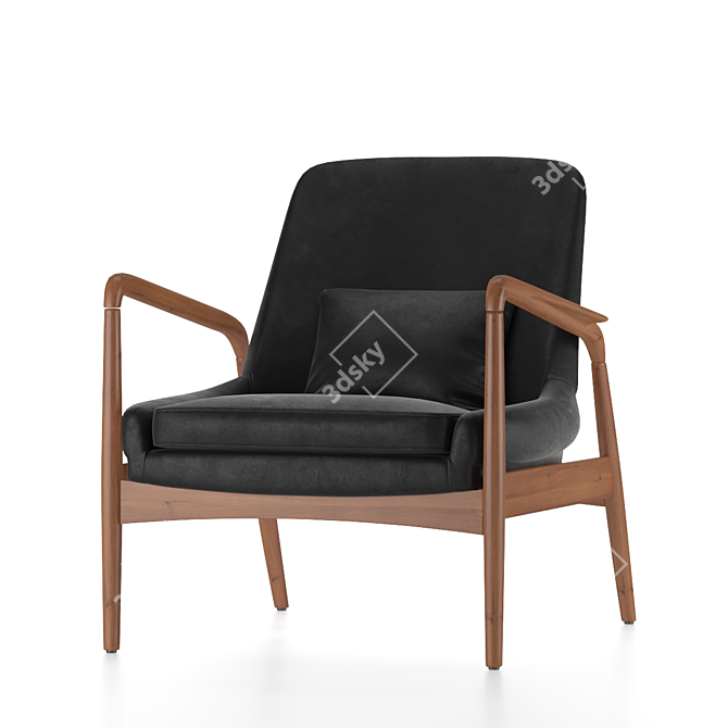 Elegant Carter Mid Century Chair 3D model image 5