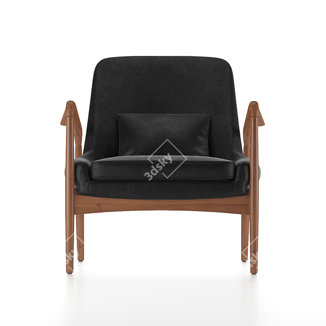 Elegant Carter Mid Century Chair 3D model image 8