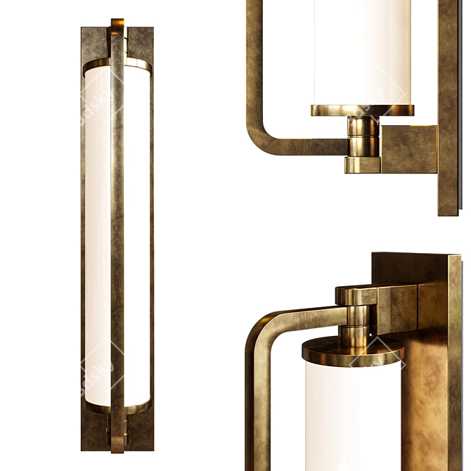 Elegant Keeley Tall Pivoting Sconce 3D model image 1