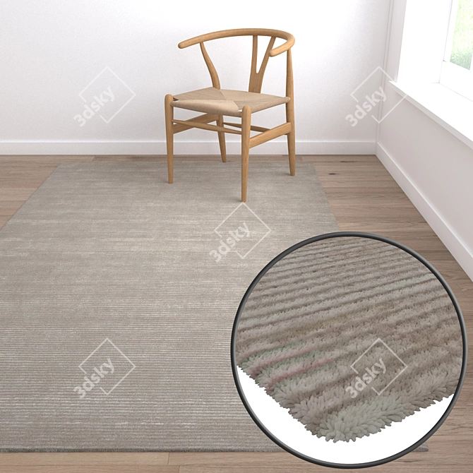Versatile Carpet Set with High-Quality Textures 3D model image 5