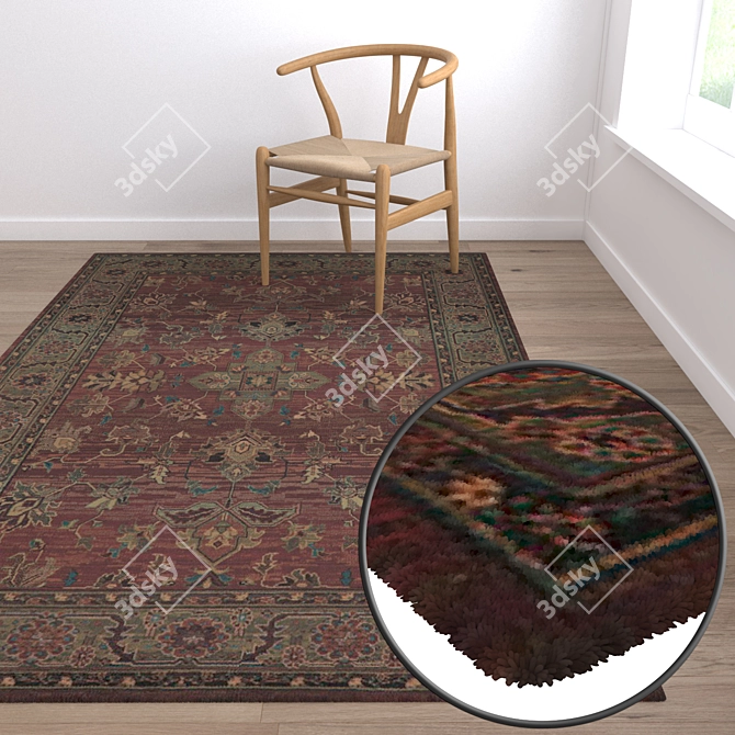 Designer Carpets Set 3D model image 5