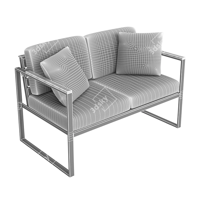 Outdoor Oasis: Stylish Garden Sofa 3D model image 3