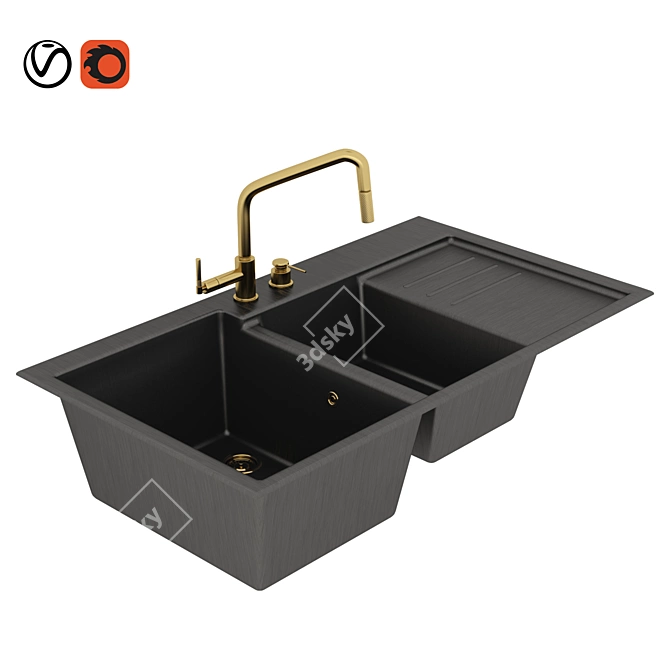 Luxe-Sink 2015: Vray+Corona Render 3D model image 1