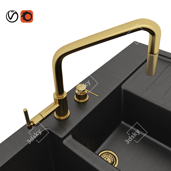 Luxe-Sink 2015: Vray+Corona Render 3D model image 2