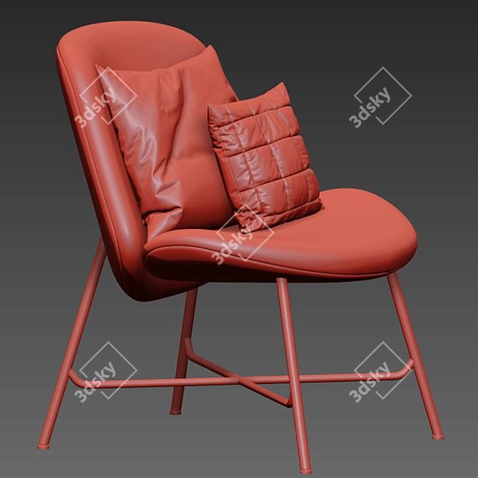 Luxury Comfort with LX690: The Ultimate Leolux Armchair 3D model image 4