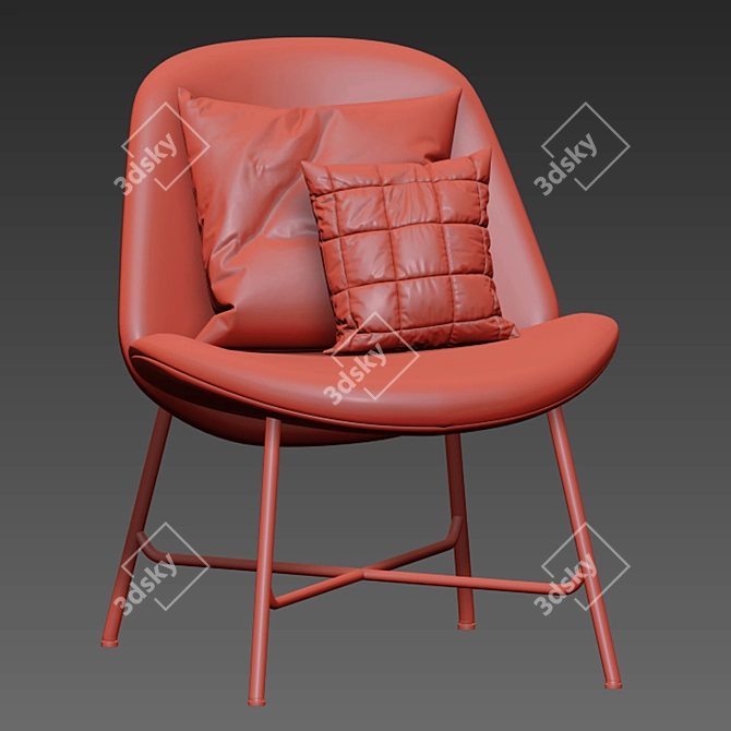Luxury Comfort with LX690: The Ultimate Leolux Armchair 3D model image 5