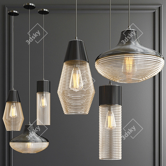 Sleek Pendant Lighting Renord 3D model image 1