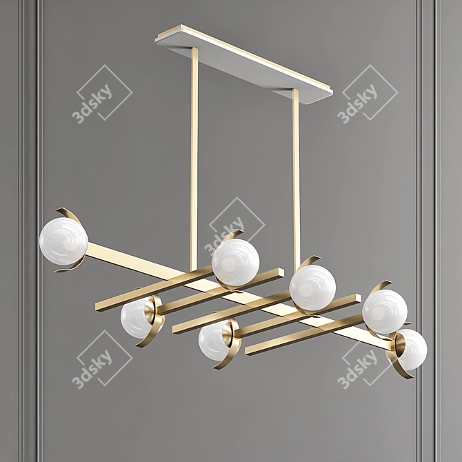 Elegant Greta Pendant Light 3D model image 1