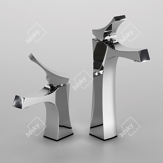 Grohe Sharp-line Faucet: Two Sizes 3D model image 1