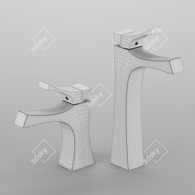 Grohe Sharp-line Faucet: Two Sizes 3D model image 2