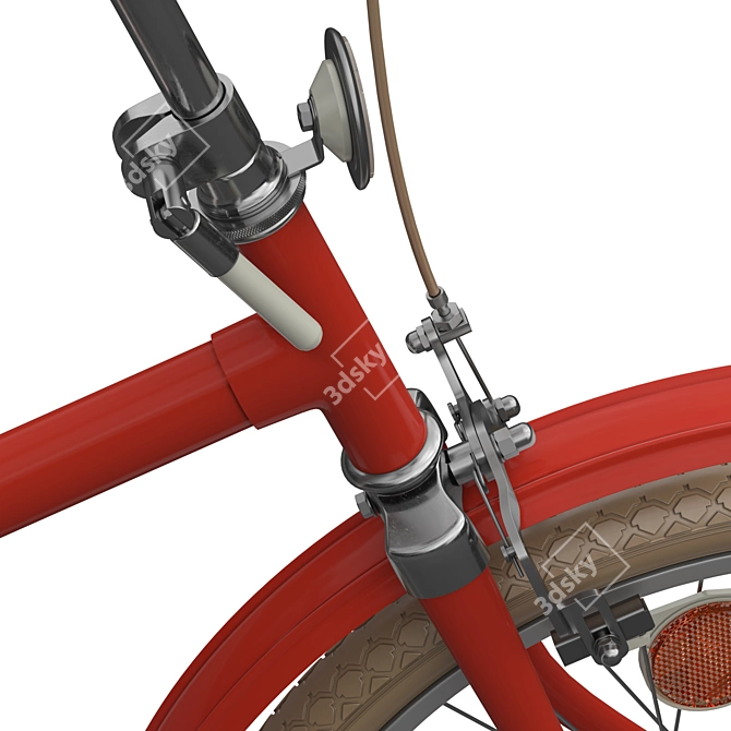 Vintage Soviet Folding Bike 3D model image 5