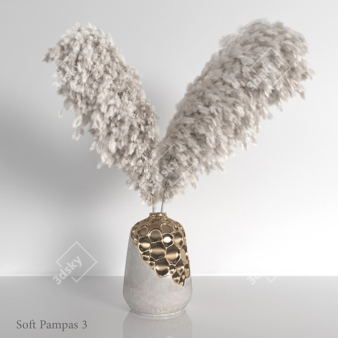 Soft Pampas: Feathered Elegance 3D model image 1