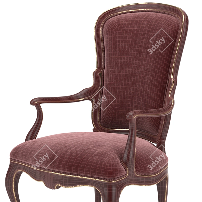 Luxury Canova Armchair 3D model image 5