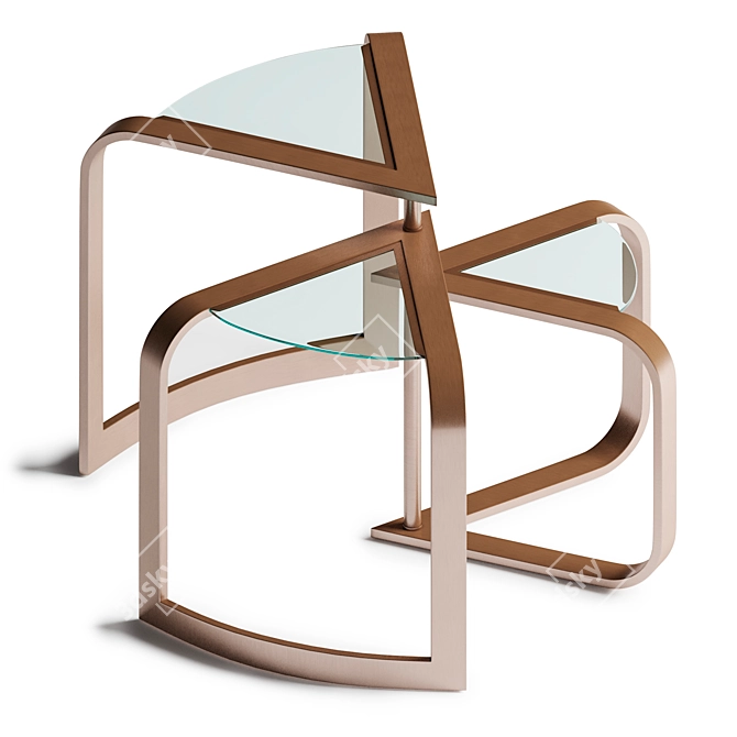 Copper Nesting Side Table 3D model image 3