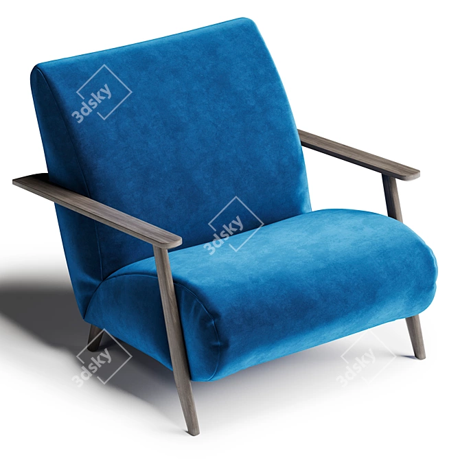 Comfortable Marthan Armchair 3D model image 1