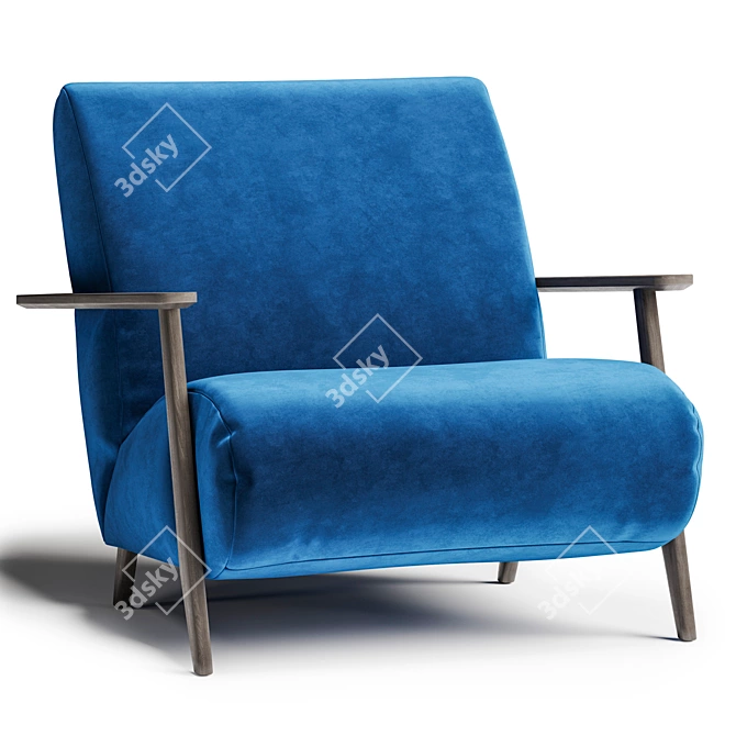 Comfortable Marthan Armchair 3D model image 3