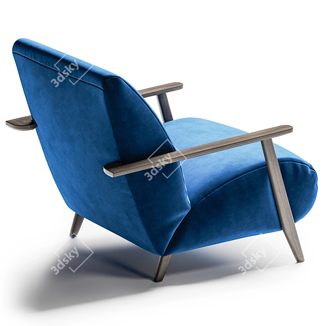 Comfortable Marthan Armchair 3D model image 4