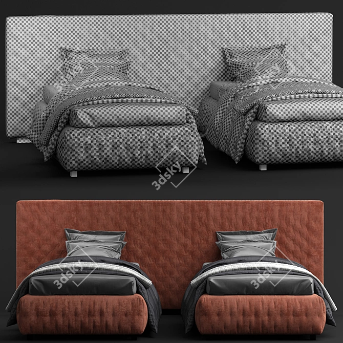 Elevate Your Sleep: Tuyo Bed 3D model image 2