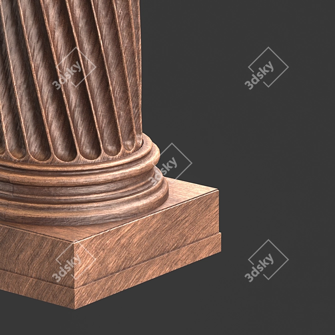  3Dmax Roman Column Sculpture 3D model image 4