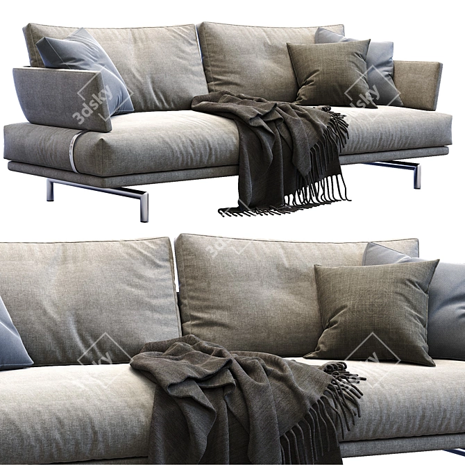 Quinta Strada: Stylish Italian Sofa 3D model image 2