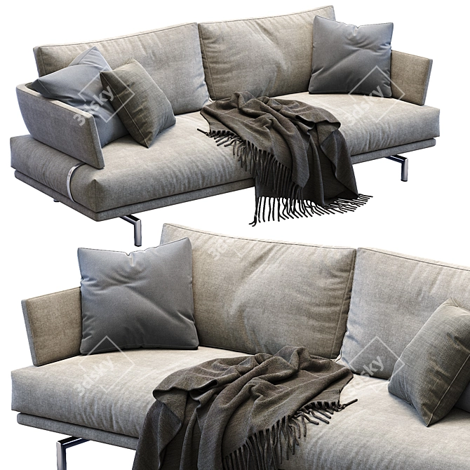 Quinta Strada: Stylish Italian Sofa 3D model image 3