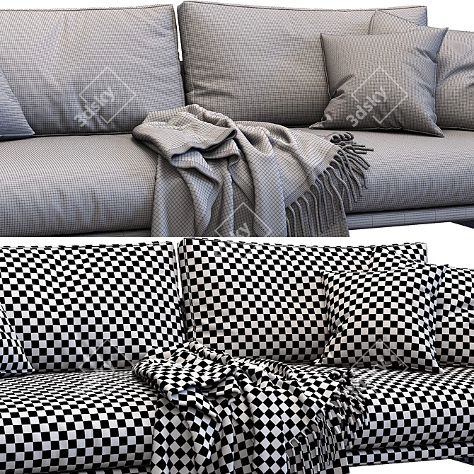 Quinta Strada: Stylish Italian Sofa 3D model image 4