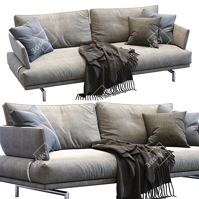 Quinta Strada: Stylish Italian Sofa 3D model image 5