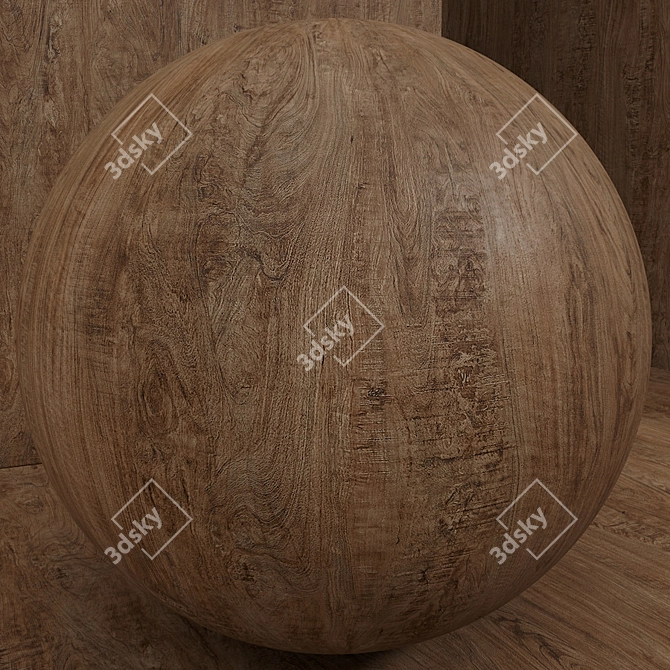 Seamless Wood Material Set 3D model image 3