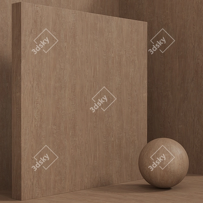 Seamless Wood Material Set 3D model image 4