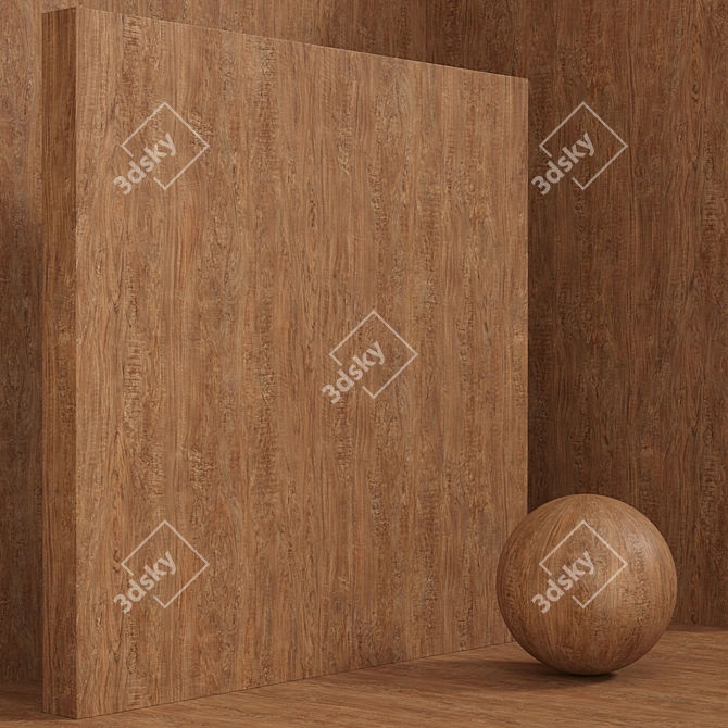 Seamless Wood Material Set 3D model image 5