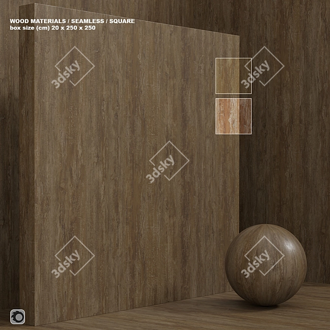 Seamless Wood Material Set 3D model image 1