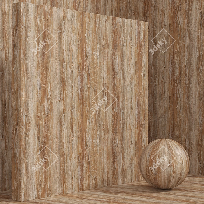 Seamless Wood Material Set 3D model image 2