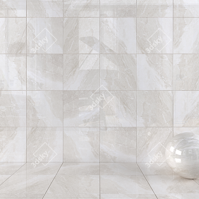 Alpin Cream Wall Tiles: Multi-Texture, HD Quality 3D model image 1