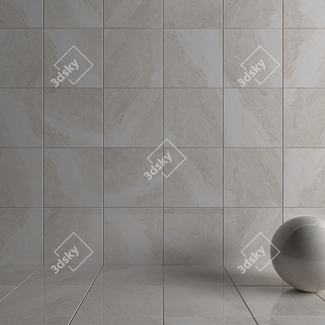 Alpin Cream Wall Tiles: Multi-Texture, HD Quality 3D model image 3