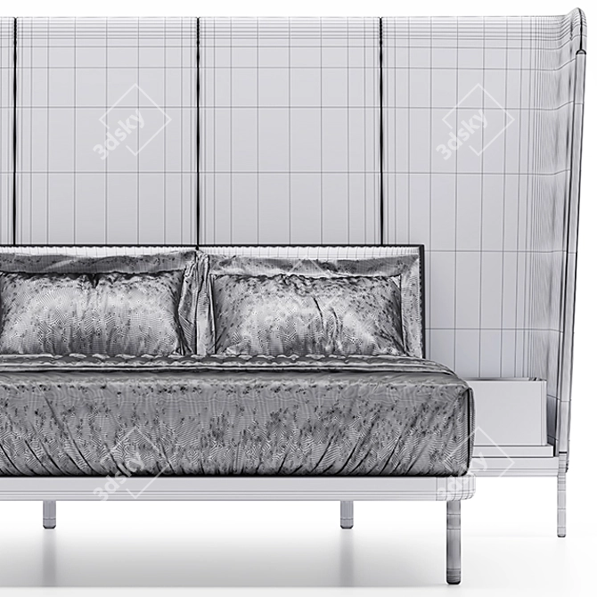 Elegant Dubois Bed Set 3D model image 5