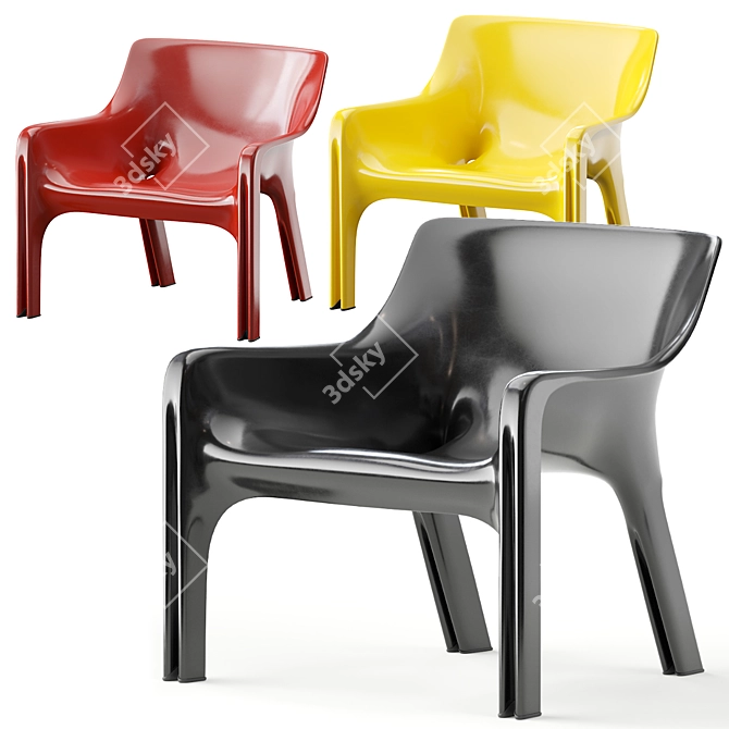 Vicario Armchair: Stylish and Compact 3D model image 1