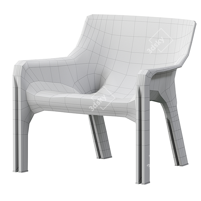 Vicario Armchair: Stylish and Compact 3D model image 5