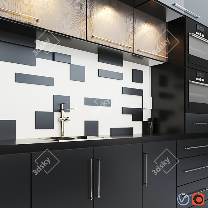 Sleek Kitchen Wonderland 3D model image 3