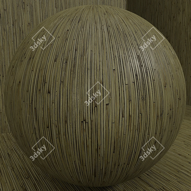 Bamboo Wood Seamless Material Set 93 - (Material (Wood, Bamboo)) 3D model image 2