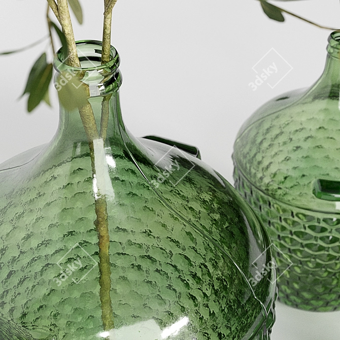 Zara Glass Vases Set of 3 3D model image 2