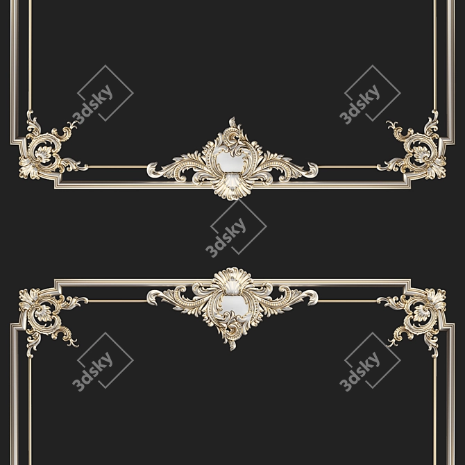 Decorative Plaster Frame 3D model image 3