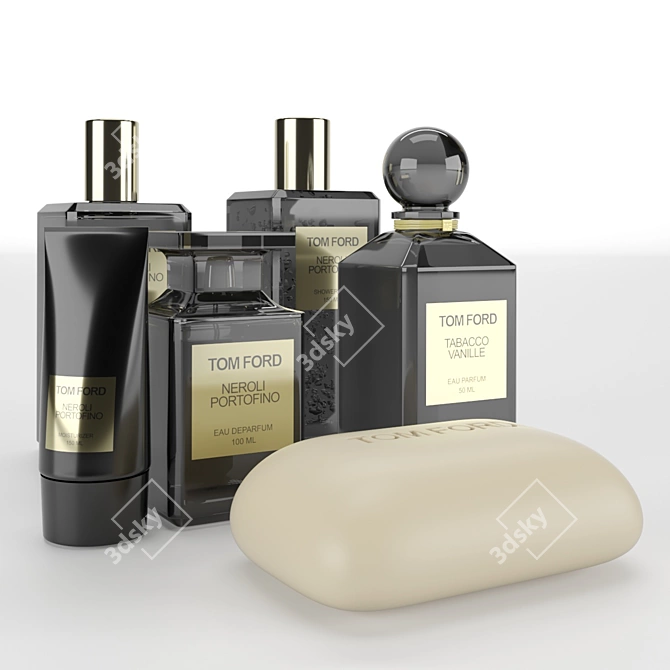 Luxury Bath Essentials Set 3D model image 7