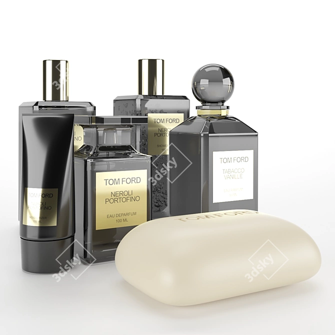 Luxury Bath Essentials Set 3D model image 8