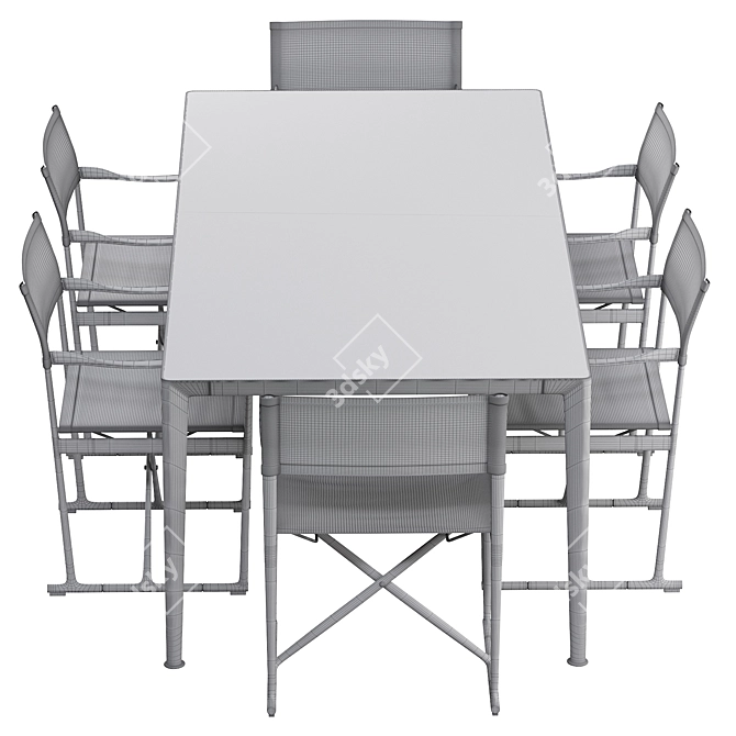 Mirto Outdoor Table & Chairs Set 3D model image 5