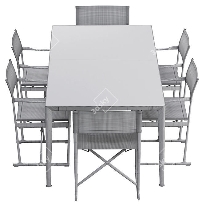 Mirto Outdoor Table & Chairs Set 3D model image 10