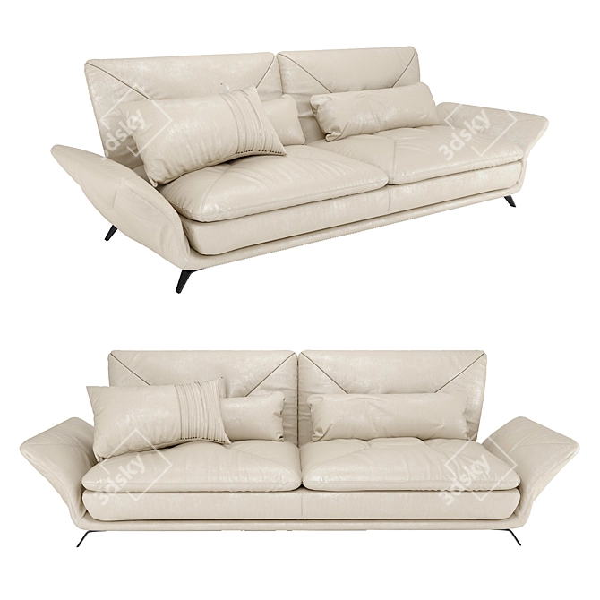 Luxurious Roche-Bobois Amber Sofa 3D model image 1