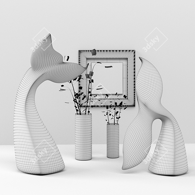 Menendez Whale Tail Sculpture Set 3D model image 10